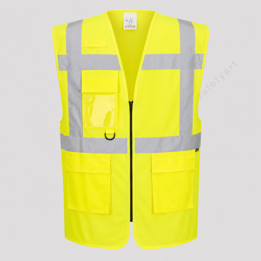 Vestă reflectorizantă Executive ES476 portocaliu galben EN ISO 20471